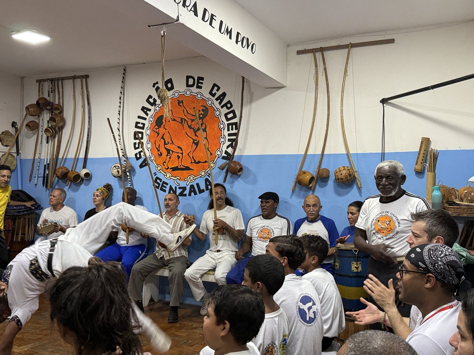 Roda à l'Associação Senzala de Santos, au Brésil